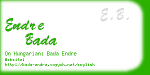 endre bada business card